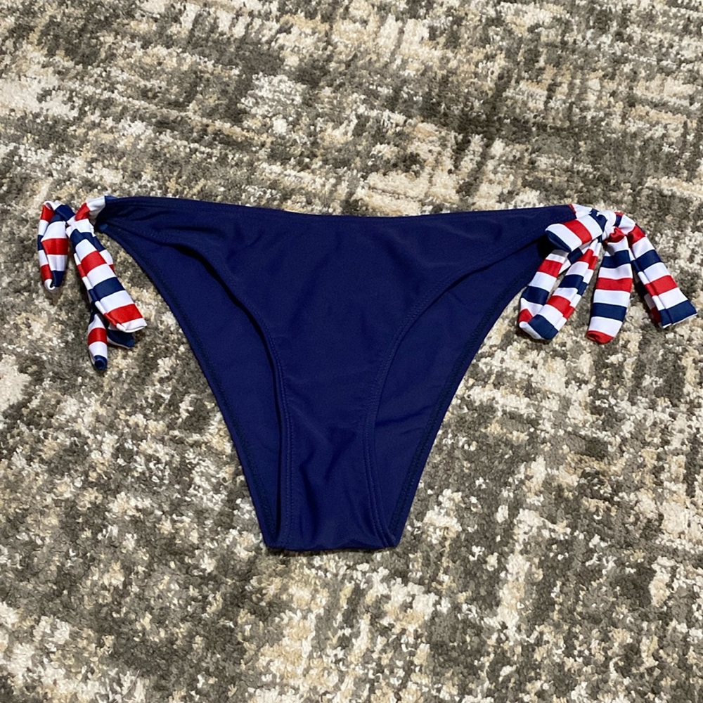 SHEIN Navy Tie Bikini Bottom